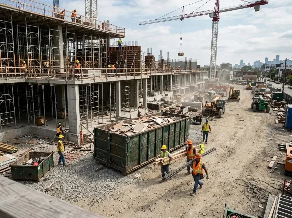 commercial-construction-site-w-002 — frequently asked questions, Low Cost Construction Dumpster Rental in Edina, MN